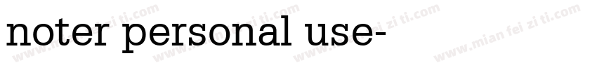 noter personal use字体转换